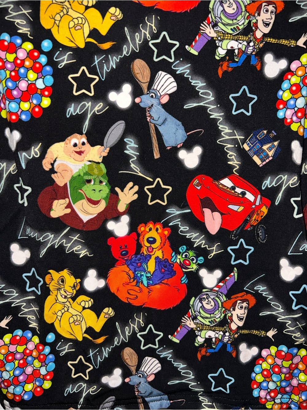 3T Bamboo Pajama Short Set Disney Pixar Print